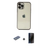 MARSİLYAN™- iPhone 12 Pro Kılıf Vadi Minimal - Siyah 3D Antistatik Hayalet Cam Ekran Koruyucu + Renkli Kamera Lens Koruma Cam - YL