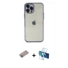 MARSİLYAN™- iPhone 12 Pro Kılıf Vadi Minimal - Siyah 3D Antistatik Seramik Nano Ekran Koruyucu + Shine Kamera Lens Koruma Cam - SABE