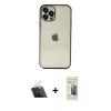 MARSİLYAN™- iPhone 12 Pro Kılıf Vadi Minimal - Siyah 6D Mat Seramik Hayalet Nano Ekran Koruyucu + Kamera Lens Koruma Cam - SF