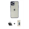 MARSİLYAN™- iPhone 12 Pro Kılıf Vadi Minimal - Siyah 6D Mat Seramik Hayalet Nano Ekran Koruyucu + Kamera Lens Koruma Cam - SF