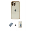 MARSİLYAN™- iPhone 12 Pro Kılıf Vadi Minimal - Siyah 6D Mat Seramik Hayalet Nano Ekran Koruyucu + Metal Kamera Lens Koruma Cam - MI