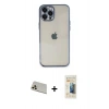 MARSİLYAN™- iPhone 12 Pro Kılıf Vadi Minimal - Siyah 6D Mat Seramik Hayalet Nano Ekran Koruyucu + Rainbow Kamera Lens Koruma Cam - GD