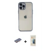 MARSİLYAN™- iPhone 12 Pro Kılıf Vadi Minimal - Siyah 6D Mat Seramik Hayalet Nano Ekran Koruyucu + Renkli Kamera Lens Koruma Cam - TU