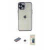 MARSİLYAN™- iPhone 12 Pro Kılıf Vadi Minimal - Siyah 6D Mat Seramik Hayalet Nano Ekran Koruyucu + Renkli Kamera Lens Koruma Cam - TU