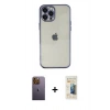MARSİLYAN™- iPhone 12 Pro Kılıf Vadi Minimal - Siyah 6D Mat Seramik Hayalet Nano Ekran Koruyucu + Sarı Neon Fosforlu Kamera Lens