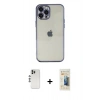 MARSİLYAN™- iPhone 12 Pro Kılıf Vadi Minimal - Siyah 6D Mat Seramik Hayalet Nano Ekran Koruyucu + Shine Kamera Lens - GS