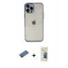 MARSİLYAN™- iPhone 12 Pro Kılıf Vadi Minimal - Siyah 6D Mat Seramik Hayalet Nano Ekran Koruyucu + Shine Kamera Lens Koruma Cam - GD