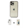 MARSİLYAN™- iPhone 12 Pro Kılıf Vadi Minimal - Siyah 6D Mat Seramik Hayalet Nano Ekran Koruyucu + Shine Kamera Lens - GS