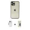 MARSİLYAN™- iPhone 12 Pro Kılıf Vadi Minimal - Siyah 6D Mat Seramik Hayalet Nano Ekran Koruyucu + Shine Kamera Lens - MI