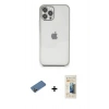 MARSİLYAN™- iPhone 12 Pro Kılıf Vadi Minimal - Siyah 6D Mat Seramik Hayalet Nano Ekran Koruyucu + Shine Kamera Lens Koruma Cam - GD