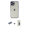 MARSİLYAN™- iPhone 12 Pro Kılıf Vadi Minimal - Siyah 6D Mat Seramik Hayalet Nano Ekran Koruyucu + Renkli Kamera Lens Koruma Cam - YL