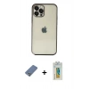 MARSİLYAN™- iPhone 12 Pro Kılıf Vadi Minimal - Siyah Polymer Nano Ekran Koruyucu + Metal Kamera Lens Koruma Cam - AKYL