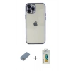 MARSİLYAN™- iPhone 12 Pro Kılıf Vadi Minimal - Siyah Polymer Nano Ekran Koruyucu + Metal Kamera Lens Koruma Cam - GS