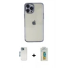 MARSİLYAN™- iPhone 12 Pro Kılıf Vadi Minimal - Siyah Polymer Nano Ekran Koruyucu + Shine Kamera Lens - MI