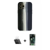 MARSİLYAN™- iPhone 12 Pro Kılıf Yadigar Çizgi - Şeffaf 360 Full Body Arka Koruyucu + Şeffaf Kamera Lens Koruma Cam