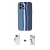 MARSİLYAN™- iPhone 12 Pro Kılıf Yadigar Çizgi - Şeffaf Uv Polymer Nano Ekran Koruyucu + Shine Kamera Lens - GD