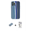 MARSİLYAN™- iPhone 12 Pro Kılıf Yadigar Çizgi - Şeffaf Uv Polymer Nano Ekran Koruyucu + Shine Kamera Lens Koruma Cam - GS