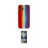 MARSİLYAN™- iPhone 12 Pro Kılıf Yadigar Çizgi - Siyah 34D Hayalet Izgaralı Cam