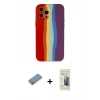 MARSİLYAN™- iPhone 12 Pro Kılıf Yadigar Çizgi - Siyah 6D Mat Seramik Hayalet Nano Ekran Koruyucu + Shine Kamera Lens Koruma Cam - GS