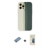 MARSİLYAN™- iPhone 12 Pro Kılıf Yadigar Çizgi - Siyah 6D Mat Seramik Hayalet Nano Ekran Koruyucu + Shine Kamera Lens Koruma Cam - GS