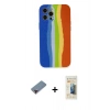 MARSİLYAN™- iPhone 12 Pro Kılıf Yadigar Çizgi - Siyah 6D Mat Seramik Hayalet Nano Ekran Koruyucu + Metal Kamera Lens Koruma Cam - KI