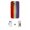 MARSİLYAN™- iPhone 12 Pro Kılıf Yadigar Çizgi - Siyah 6D Mat Seramik Hayalet Nano Ekran Koruyucu + Shine Kamera Lens - MI