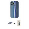 MARSİLYAN™- iPhone 12 Pro Kılıf Yadigar Çizgi - Siyah 6D Mat Seramik Hayalet Nano Ekran Koruyucu + Renkli Kamera Lens Koruma Cam - PE