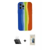 MARSİLYAN™- iPhone 12 Pro Kılıf Yadigar Çizgi - Siyah 6D Mat Seramik Hayalet Nano Ekran Koruyucu + Şeffaf Kamera Lens Koruma Cam