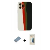 MARSİLYAN™- iPhone 12 Pro Kılıf Yadigar Çizgi - Siyah 6D Mat Seramik Hayalet Nano Ekran Koruyucu + Shine Kamera Lens Koruma Cam - GI