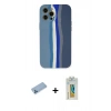 MARSİLYAN™- iPhone 12 Pro Kılıf Yadigar Çizgi - Siyah Polymer Nano Ekran Koruyucu + Shine Kamera Lens Koruma Cam - MI