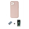 MARSİLYAN™- iPhone 12 Pro Kılıf Yadigar Klasik - Şeffaf 360 Full Body Arka Koruyucu + Metal Kamera Lens Koruma Cam - GS