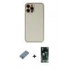MARSİLYAN™- iPhone 12 Pro Kılıf Yadigar Klasik - Şeffaf 360 Full Body Arka Koruyucu + Metal Kamera Lens Koruma Cam - GS