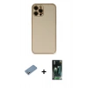 MARSİLYAN™- iPhone 12 Pro Kılıf Yadigar Klasik - Şeffaf 360 Full Body Arka Koruyucu + Shine Kamera Lens Koruma Cam - GS