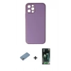 MARSİLYAN™- iPhone 12 Pro Kılıf Yadigar Klasik - Şeffaf 360 Full Body Arka Koruyucu + Shine Kamera Lens Koruma Cam - GS