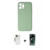 MARSİLYAN™- iPhone 12 Pro Kılıf Yadigar Klasik - Şeffaf 360 Full Body Arka Koruyucu + Shine Kamera Lens - GD