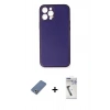MARSİLYAN™- iPhone 12 Pro Kılıf Yadigar Klasik - Şeffaf Uv Polymer Nano Ekran Koruyucu + Metal Kamera Lens Koruma Cam - AKYL