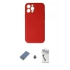 MARSİLYAN™- iPhone 12 Pro Kılıf Yadigar Klasik - Şeffaf Uv Polymer Nano Ekran Koruyucu + Metal Kamera Lens Koruma Cam - AKYL