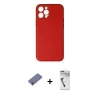 MARSİLYAN™- iPhone 12 Pro Kılıf Yadigar Klasik - Şeffaf Uv Polymer Nano Ekran Koruyucu + Metal Kamera Lens Koruma Cam - GD