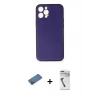 MARSİLYAN™- iPhone 12 Pro Kılıf Yadigar Klasik - Şeffaf Uv Polymer Nano Ekran Koruyucu + Shine Kamera Lens Koruma Cam - GD