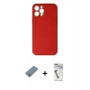 MARSİLYAN™- iPhone 12 Pro Kılıf Yadigar Klasik - Şeffaf Uv Polymer Nano Ekran Koruyucu + Metal Kamera Lens Koruma Cam - GS