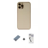 MARSİLYAN™- iPhone 12 Pro Kılıf Yadigar Klasik - Şeffaf Uv Polymer Nano Ekran Koruyucu + Metal Kamera Lens Koruma Cam - GS