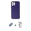 MARSİLYAN™- iPhone 12 Pro Kılıf Yadigar Klasik - Şeffaf Uv Polymer Nano Ekran Koruyucu + Metal Kamera Lens Koruma Cam - GS