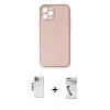 MARSİLYAN™- iPhone 12 Pro Kılıf Yadigar Klasik - Şeffaf Uv Polymer Nano Ekran Koruyucu + Shine Kamera Lens - GS