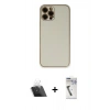 MARSİLYAN™- iPhone 12 Pro Kılıf Yadigar Klasik - Şeffaf Uv Polymer Nano Ekran Koruyucu + Kamera Lens Koruma Cam - SF