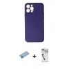 MARSİLYAN™- iPhone 12 Pro Kılıf Yadigar Klasik - Şeffaf Uv Polymer Nano Ekran Koruyucu + Shine Kamera Lens Koruma Cam - MI