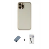 MARSİLYAN™- iPhone 12 Pro Kılıf Yadigar Klasik - Şeffaf Uv Polymer Nano Ekran Koruyucu + Metal Kamera Lens Koruma Cam - MI