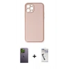 MARSİLYAN™- iPhone 12 Pro Kılıf Yadigar Klasik - Şeffaf Uv Polymer Nano Ekran Koruyucu + Neon Fosforlu Kamera Lens - YL