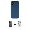 MARSİLYAN™- iPhone 12 Pro Kılıf Yadigar Klasik - Şeffaf Uv Polymer Nano Ekran Koruyucu + Neon Fosforlu Kamera Lens - YL