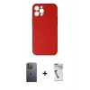 MARSİLYAN™- iPhone 12 Pro Kılıf Yadigar Klasik - Şeffaf Uv Polymer Nano Ekran Koruyucu + Neon Fosforlu Kamera Lens - YL