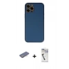 MARSİLYAN™- iPhone 12 Pro Kılıf Yadigar Klasik - Şeffaf Uv Polymer Nano Ekran Koruyucu + Renkli Kamera Lens Koruma Cam - MI